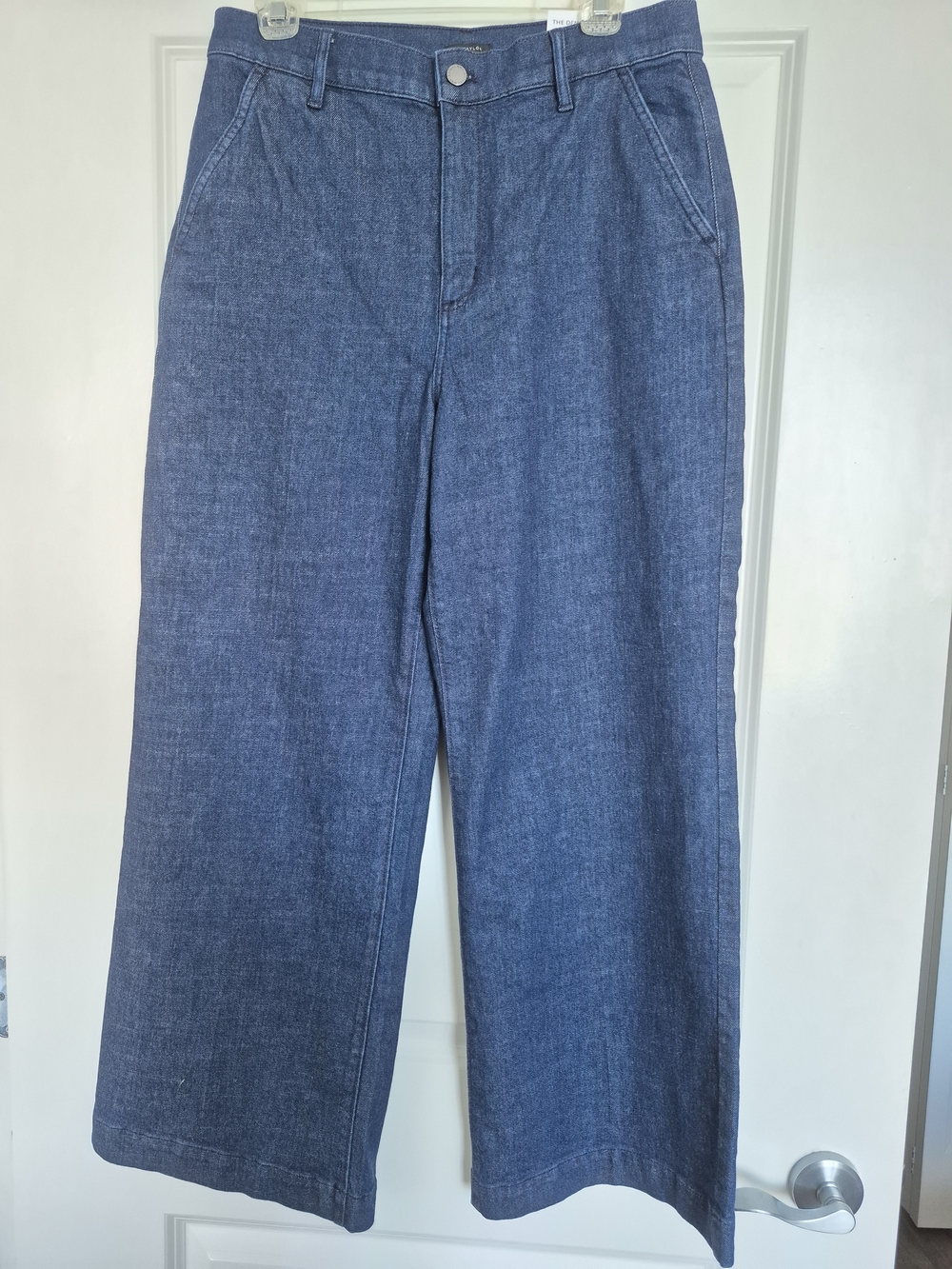 LOFT Woman Wide-Leg Chinos in Dark Blue
